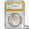 Image 1 : 1882-CC Morgan Silver Dollar PGA MS67