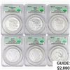 Image 1 : 2023 CAC [6] US Silver Dollars CAC MS/PR70