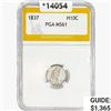 Image 1 : 1837 Seated Liberty Half Dime PGA MS61