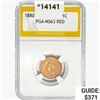 Image 1 : 1880 Indian Head Cent PGA MS63 RED