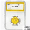 Image 1 : 1903-S $5 Gold Half Eagle PGA MS64