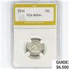 Image 1 : 1834 Capped Bust Dime PGA MS64+