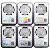 Image 2 : 2023 Eagle & Peace 6 Coin Set NGC MS/PR/REV PR70