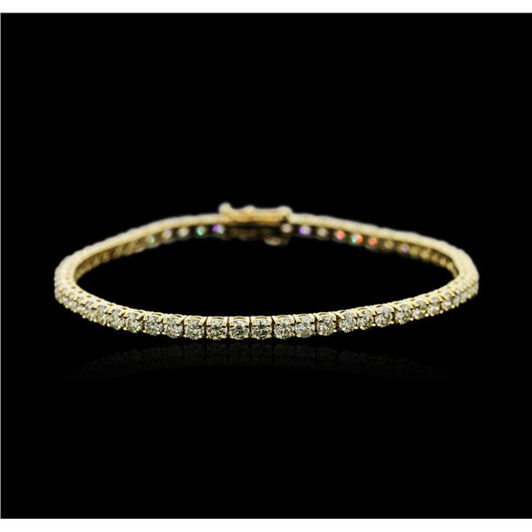 18KT Yellow Gold 4.98 ctw Diamond Tennis Bracelet