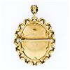 Image 2 : Vintage 18k Gold Large Detailed Hand Painted Open Textured Frame Brooch Pendant