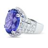 Image 2 : 18.60 ctw Tanzanite and 2.38 ctw Diamond Platinum Ring (GIA CERTIFIED)