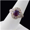 Image 2 : 2.24 ctw UNHEATED Ruby and 0.20 ctw Diamond Platinum Ring (GIA CERTIFIED)