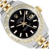 Image 1 : Rolex Ladies Quickset 2Tone 18K Diamond Bezel Datejust Hidden Clasp Jubilee Band