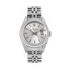 Image 2 : Rolex Ladies Quickset Stainless Steel Silver Index Engine Turn Bezel Date Watch