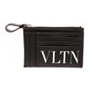 Image 1 : Valentino Black Leather Zip Card Wallet