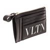 Image 2 : Valentino Black Leather Zip Card Wallet