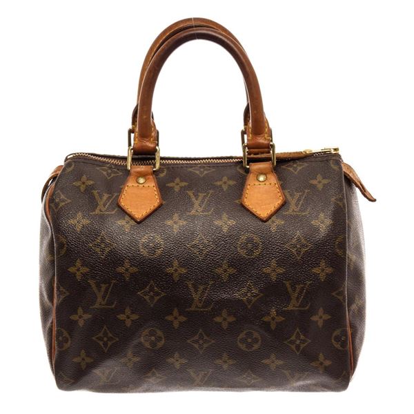 Louis Vuitton Brown Monogram Canvas Speedy 25 Satchel Bag