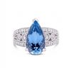 Image 1 : 3.09 ctw Aquamarine and 0.42 ctw Diamond Platinum Ring