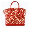 Image 1 : Louis Vuitton Red Vernis Dot Leather Yayoi Kusama Lockit Vertical MM Satchel Bag