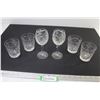 Image 1 : (6) Crystal Flower Etched Glasses