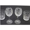 Image 2 : (6) Crystal Flower Etched Glasses