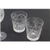 Image 3 : (6) Crystal Flower Etched Glasses