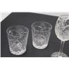 Image 4 : (6) Crystal Flower Etched Glasses
