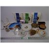 Image 1 : (3) Pkgs. of Specialty Teas, Souvenir Plates, Salt/Pepper Set, misc.. souvenirs