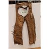 Image 1 : Women's Large Leather Chaps - Missing Back Tie-up