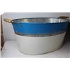 Image 3 : (2) Galvanized Oval Cooler Buckets