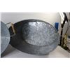 Image 5 : (2) Galvanized Oval Cooler Buckets