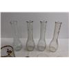 Image 2 : (4) Vases, Glass Stein, Assorted Shot Glasses/Mini Glasses