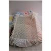 Image 5 : (2) Baby Blankets, Baby Dress, Doily Placemat