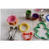 Image 2 : (2) Containers of Assorted Cookie Cutters and Reusable Cupcake Wrappers