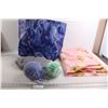 Image 1 : (2) Yarn Balls, Blanket, (2) Bags