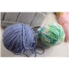 Image 3 : (2) Yarn Balls, Blanket, (2) Bags