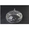 Image 3 : Pinwheel Crystal Bowl - Crystal Footed Dish w/Etched Flower Design
