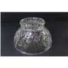 Image 5 : Pinwheel Crystal Bowl - Crystal Footed Dish w/Etched Flower Design