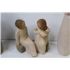 Image 2 : (4) Willow Tree Pottery Ornaments