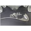 Image 3 : Glass Punch Bowl w/8 Glasses & Spoon