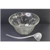 Image 3 : Glass Punch Bowl w/8 Glasses & Spoon