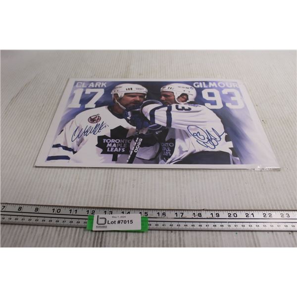 Clark #17 and Gilmore #93 Toronto Maple Leafs Print - 16" x 11"