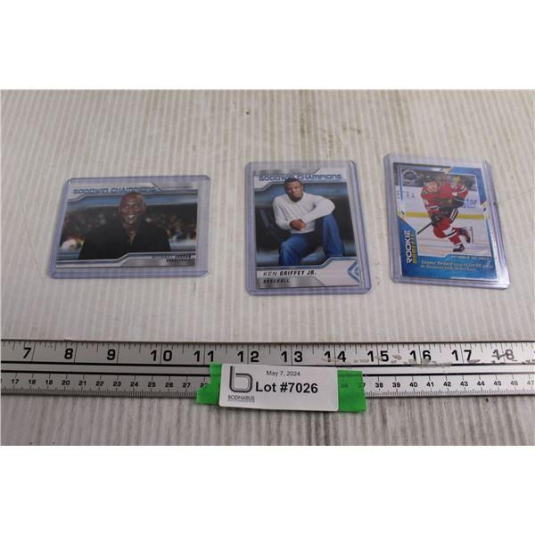 Connor Bedard Rookie, Ken Griffey Jr. and Michael Jordan Basketball Cards