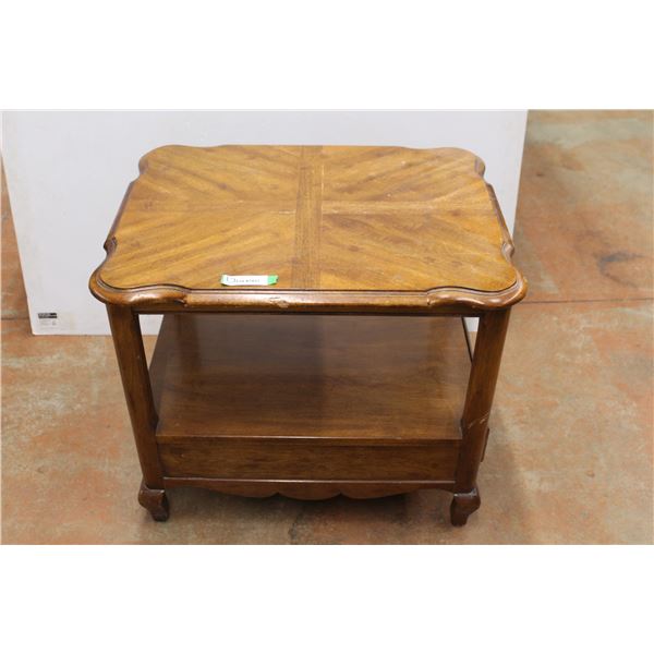 * Wooden Side Table - 21" x 23" x 26"