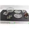 Image 1 : (3) Pairs Salt and Pepper Shakers, (2) Glass Divided Bowls, Misc.