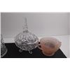 Image 4 : (3) Glass Dusges, (3) Candy Dishes