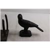 Image 3 : Horseshoe Wine Bottle Holder, Bird Paperweight