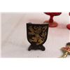 Image 5 : (2) Red Cups, British Knight Cast Iron Bottle Opener