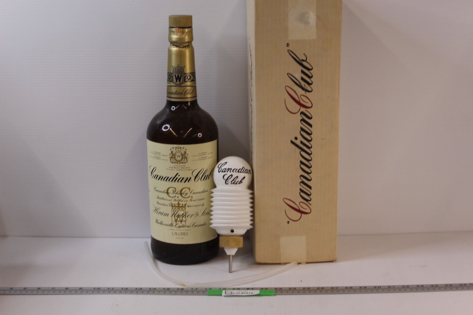Texas Mickey Rye (3) Vintage Canadian Club Rye Whiskey Texas Mickey Bottle Pump Hose in ...