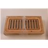 Image 6 : (2 sets of 3) Oak Hardwood Flush Mount Floor Registers (4"x10" & 2.5"x12")