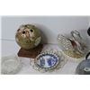 Image 2 : Assorted Household Decor - Glass Ashtrays - Candle Holder - Globe Pen Holder