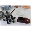 Image 4 : Assorted Household Decor - Glass Ashtrays - Candle Holder - Globe Pen Holder