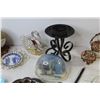 Image 6 : Assorted Household Decor - Glass Ashtrays - Candle Holder - Globe Pen Holder