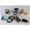 Image 8 : Assorted Household Decor - Glass Ashtrays - Candle Holder - Globe Pen Holder