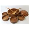 Image 6 : Wooden Salad Bowl Set - Wooden Bowl